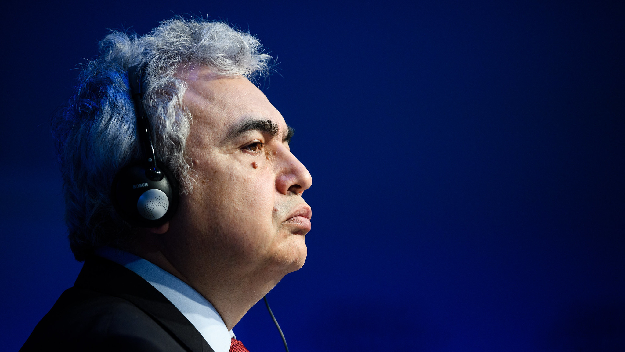 Fatih Birol, diretor executivo da IEA, durante a sessão "Uma Nova Era para a Política Energética" no Fórum Econômico Mundial 2018, em Davos, Suíça (Foto Manuel Lopez/WEF)