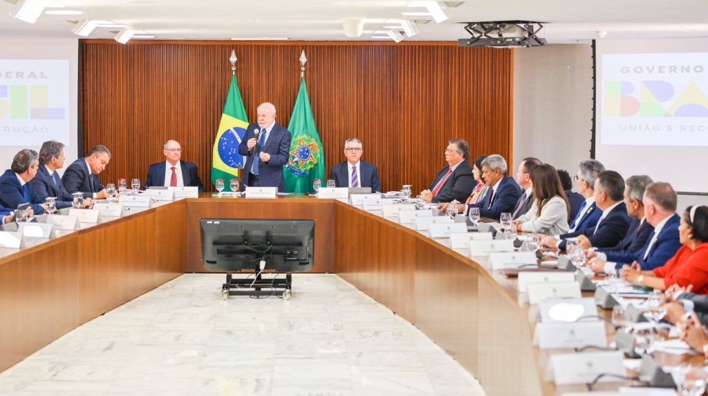 Presidente Lula durante reunião com governadores dos estados e do Distrito Federal, em 27//01/2023 (Foto Ricardo Stuckert/PR)