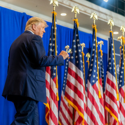 Presidente dos EUA, Donald Trump, durante evento de campanha na Flórida (Foto Shealah Craighead/Casa Branca)