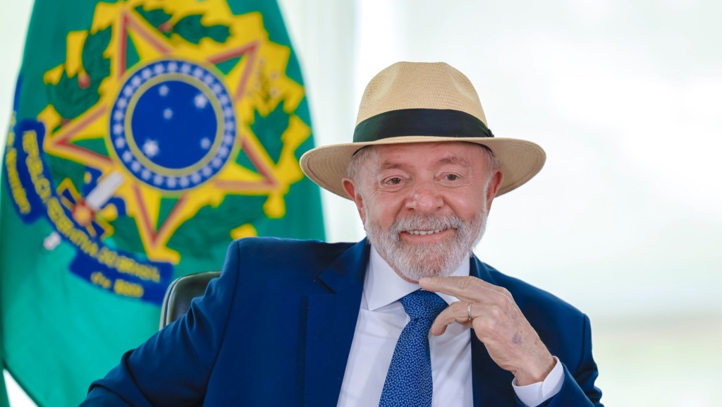 Presidente Lula da Silva durante cerimônia no Palácio do Planalto, em 7/1/2025, para sanção da Política para o Manejo Sustentável de Frutos e Produtos do Cerrado (Foto Ricardo Stuckert/PR)