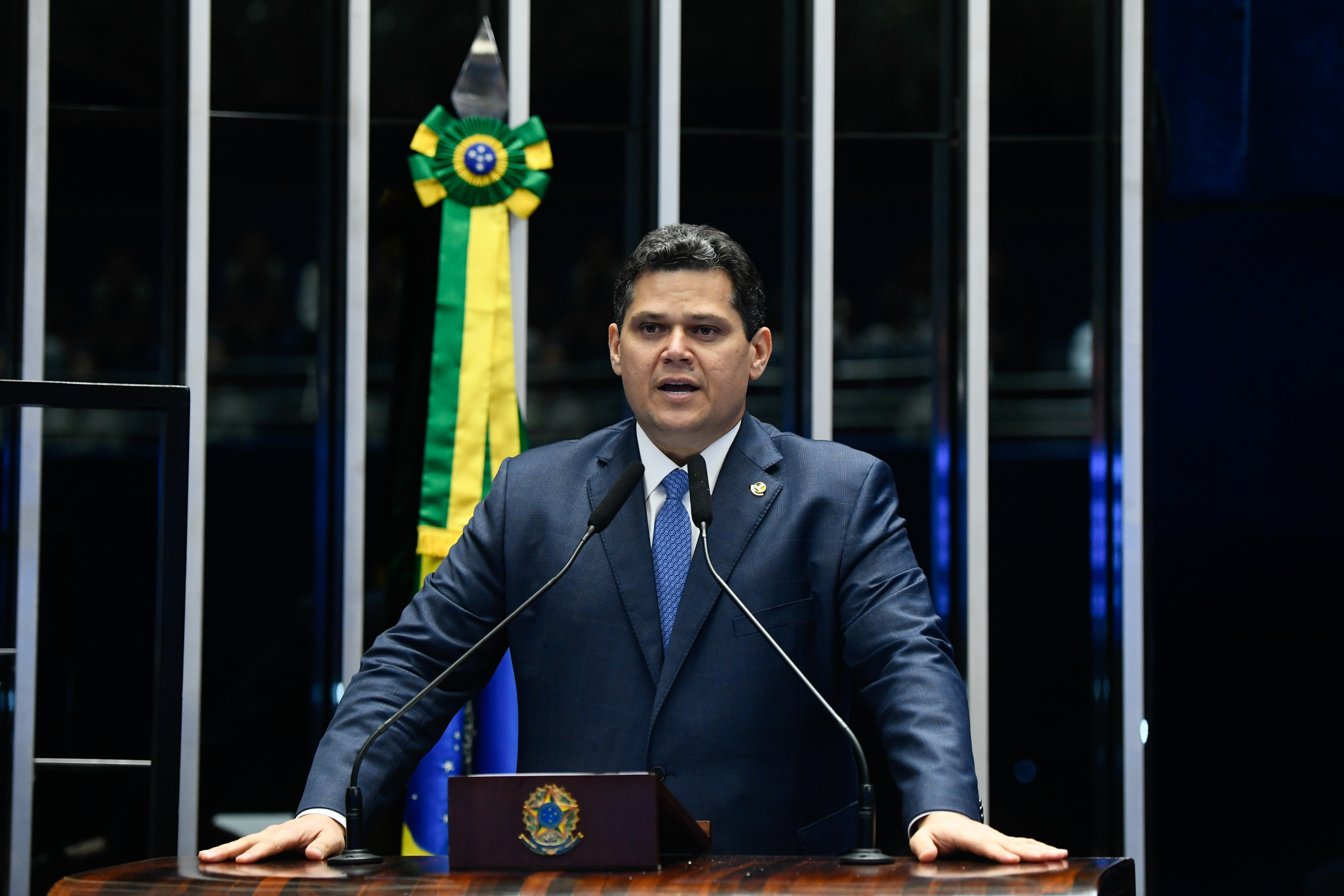 Plenário do Senado Federal durante primeira reunião preparatória destinada à eleição do presidente do Senado Federal. 