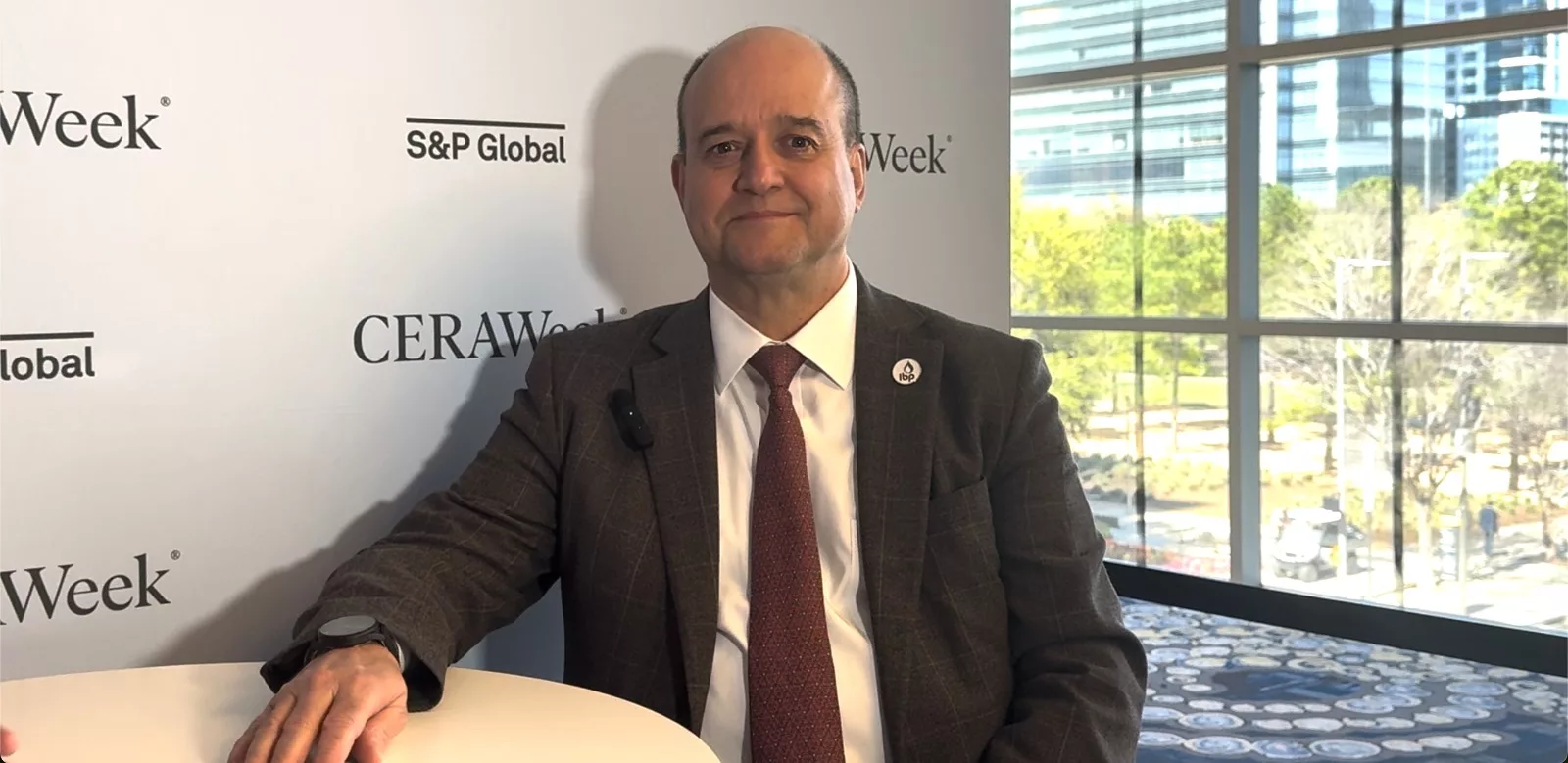 Presidente do IBP, Roberto Ardenghy, em entrevista exclusiva ao estúdio eixos durante a CERAWeek 2025 da S&P Global,, em 11/3/2025 (Foto eixos)