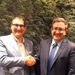 Bart Biebuyck, CEO da Green Energy Park (à esquerda), e Rogério Nogueira, vice-presidente executivo Comercial e de Desenvolvimento da Vale (Foto Divulgação Vale)