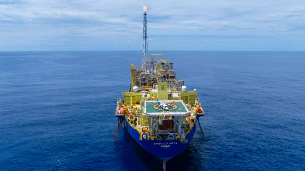 FPSO Atlanta da Brava Energia em produção em águas profundas (Foto Divulgação)