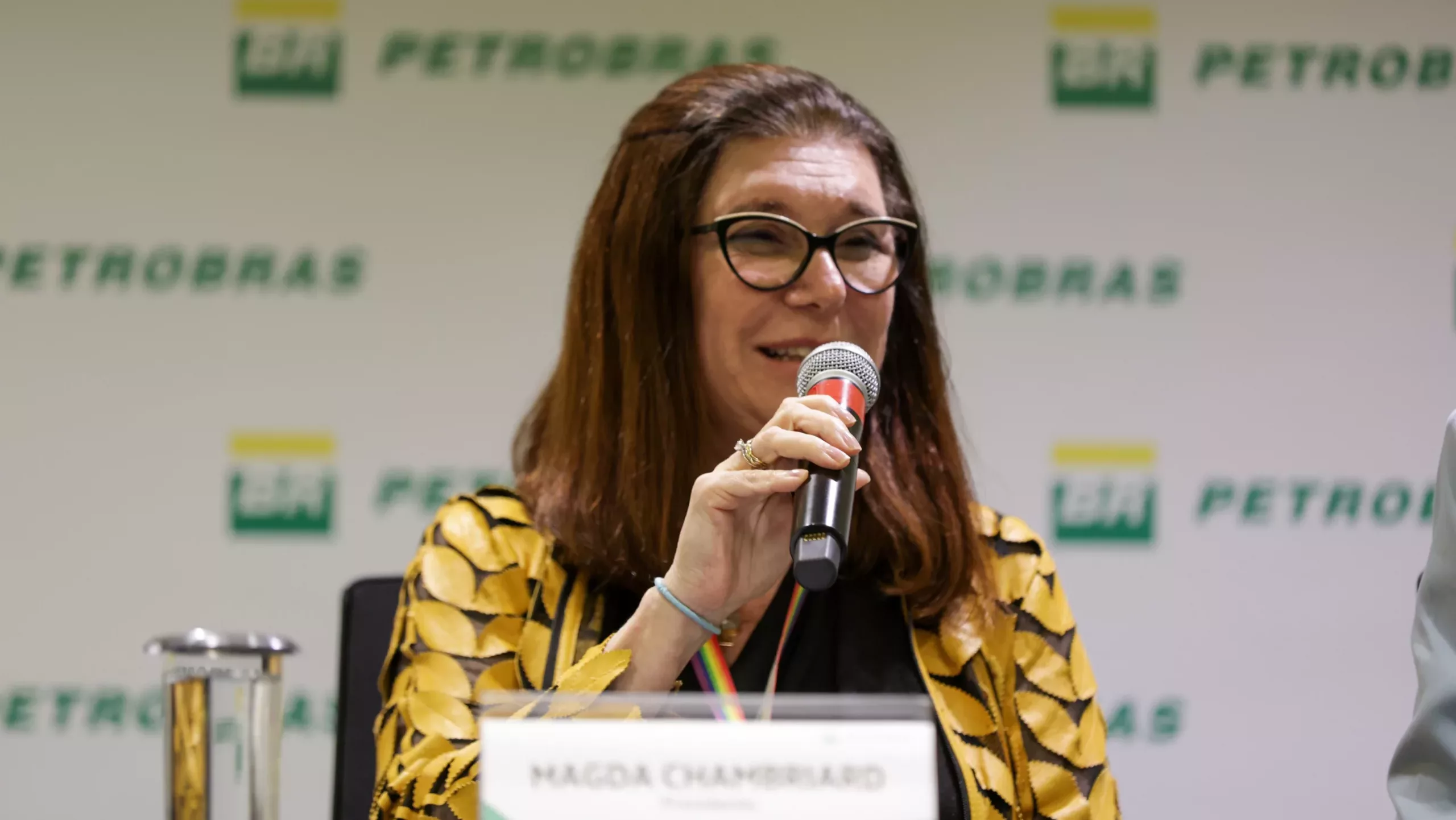 Presidente da Petrobras, Magda Chambriard, durante entrevista coletiva no Rio de Janeiro sobre os resultados financeiros da companhia em 2024 (Foto Rafa Pereira/Petrobras)