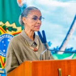 Marina Silva, ministra do MMA, fala durante coletiva de imprensa por ocasião do Dia Mundial do Meio Ambiente, em 5/6/2024 (Foto Ricardo Stuckert/PR)