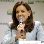 Diretora de Engenharia, Tecnologia e Inovação da Petrobras, Renata Baruzzi, fala durante coletiva no Rio de Janeiro, e, 27/2/2025, sobre os resultados financeiros da companhia em 2024 (Foto Rafa Pereira/Agência Brasil)