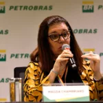 Rio de Janeiro (RJ), 27/02/2025 - A presidente da Petrobras, Magda Chambriard, fala durante  coletiva sobre os resultados financeiros da Petrobras de 2024.  Foto: Tânia Rêgo/Agência Brasil