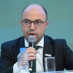 Diretor financeiro e de Relacionamento com Investidores da Petrobras, Fernando Melgarejo, durante coletiva à imprensa sobre o PE 2050 e o PN 2025-2029 (Foto Guarim de Lorena/Agência Petrobras)