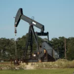 Bomba cavalo-de-pau para a produção terrestre de petróleo (Foto awsloley-Pixabay)