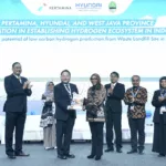Parceria com PT Pertamina inclui fornecimento de terras para estações de reabastecimento, produção, transporte de hidrogênio e utilização do recurso em veículos (Foto: Divulgação/Hyundai)
