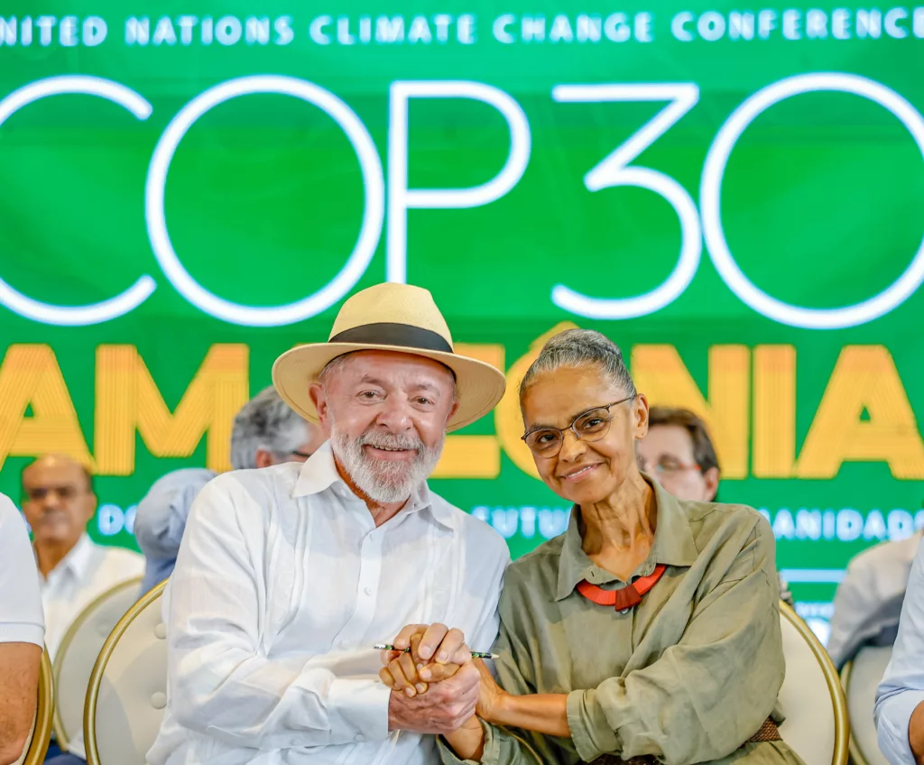 Cerimônia de divulgação dos investimentos do Governo Federal para a COP30, em fevereiro de 2025 (Foto: Ricardo Stuckert/PR)