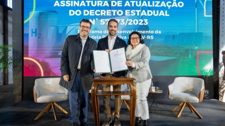 Lançamento da estratégia de descarbonização do Rio Grande do Sul (Foto: Maurício Tonetto/Secom)