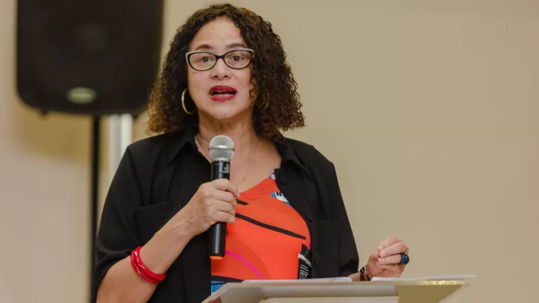Ministra da Ciência, Tecnologia e Inovação, Luciana Santos, participa da Reunião Científica para o Desenvolvimento Sustentável da Amazônia, nos Diálogos Amazônicos – evento preparatório à Cúpula da Amazônia (Foto Luara Baggi/MCTI)