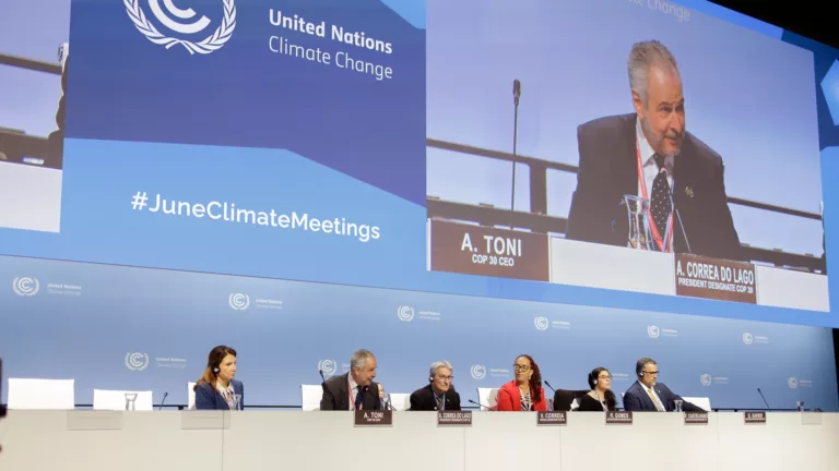 André Corrêa do Lago durante o terceiro dia da Conferência sobre Mudança do Clima de Bonn, em 19 de junho de 2025 (Foto Isabela Castilho/COP30 Brasil Amazônia)