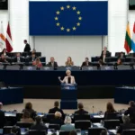 Após debate com Ursula von der Leyen sobre sua nova equipe e programa, Parlamento Europeu aprova nova Comissão Europeia, em 27 de novembro de 2024 (Foto Parlamento Europeu)