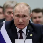 Vladimir Putin, presidente da Rússia, em Sessão Plenária da XI Cúpula de Líderes do Brics, em 14 de novembro de 2019 (Foto Isac Nóbrega/PR)