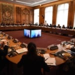 Almoço de abertura da reunião ministerial da AIE de 2015, na sede da OCDE, em Paris, em 17 de novembro de 2015, com apresentação do diretor-executivo Fatih Birol sobre a ampliação do diálogo com países não membros (Foto IEA)