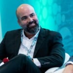 Caetano Machado, CEO da Mandacaru Energia, concede entrevista ao estúdio Abpip durante a Sergipe Oil & Gas 2024, em Aracaju, em 24 de julho (Foto Alisson Torres/eixos)