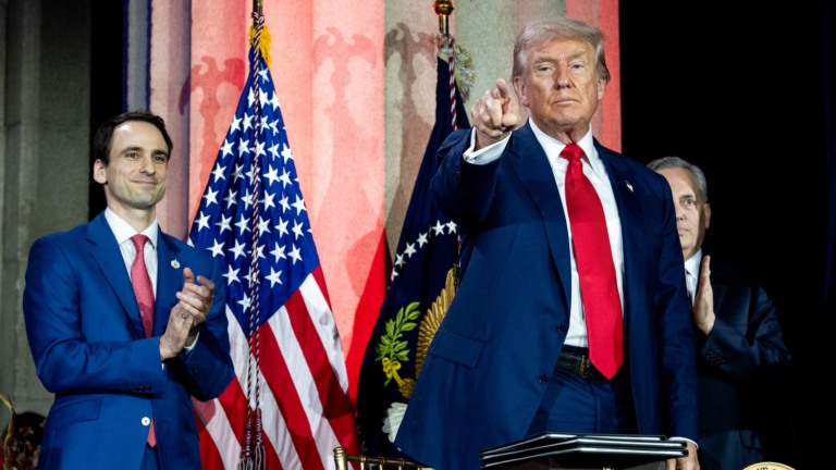Donald Trump fala durante o 'AI Summit' da Casa Branca, no Andrew W. Mellon Auditorium, em Washington/DC, em 23 de julho de 2025 (Foto Joyce N. Boghosian/Oficial Casa Branca)