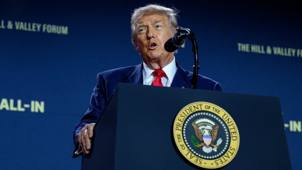 Donald Trump fala durante o 'AI Summit' da Casa Branca, no Andrew W. Mellon Auditorium, em Washington/DC, em 23 de julho de 2025 (Foto Joyce N. Boghosian/Oficial Casa Branca)