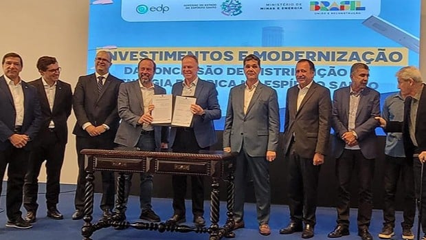 EDP assina renovação da concessão de distribuição de energia no Espírito Santo, em 17 de julho de 2025 (Foto Divulgação)