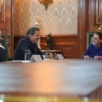 Fernando Haddad se reúne com Claudia Sheinbaum, presidenta do México, durante viagem ao país em 7 de maio de 2025 (Foto Presidência do México)