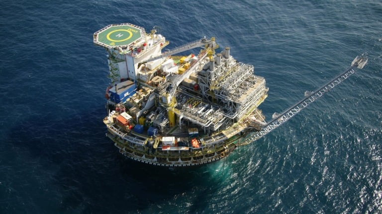 Produção offshore da plataforma de Piranema da Petrobras, a 68 km de Aracaju, em Sergipe (Foto Fotos Públicas)