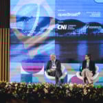 Ricardo Alban, presidente da CNI, fala durante o Fórum Econômico Brasil-Índia, no contexto da Cúpula do Brics, no Rio, em 7 de julho de 2025 (Foto Michelle Fioravanti/CNI)
