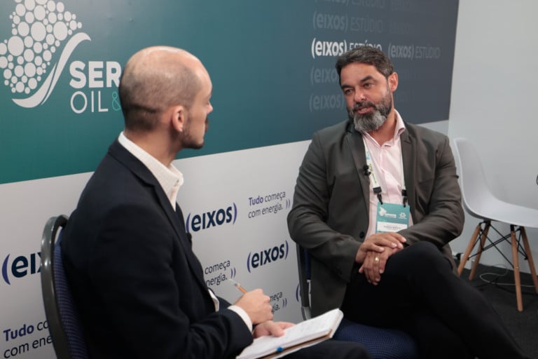 Rodrigo Moreto, diretor-geral da Carmo Energy no estúdio eixos Rodrigo Moreto, diretor-geral da Carmo Energy no estúdio eixos