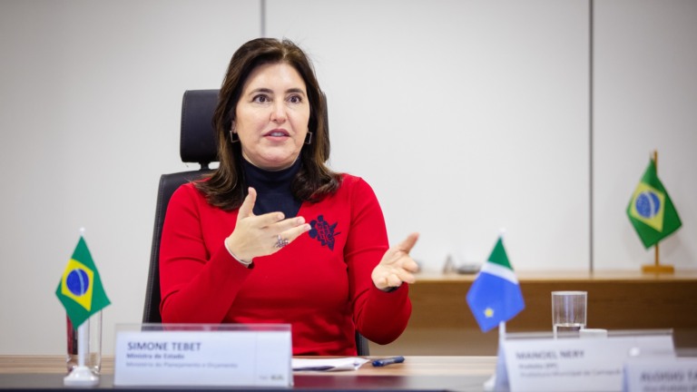 Ministra do Planejamento, Simone Tebet, durante reunião em 24 de junho de 2025 (Foto Washington Costa/MPO)