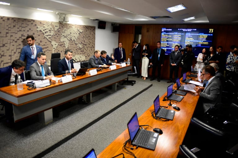 Comissão do Senado aprovou os nomes de Artur Watt e Pietro Mendes, para ANP, e Willamy Frota  e Gentil Nogueira Júnior, para a Aneel. Foto: Saulo Cruz/Agência Senado