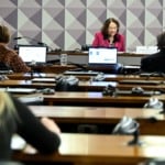 Audiência da CDH que aprovou PL 6050-2023, autorizando a exploração de atividades econômicas em terras indígenas, em 13 de agosto de 2025 (Foto Geraldo Magela/Agência Senado)