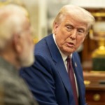 Donald Trump durante reunião bilateral com o primeiro-ministro da Índia, Narendra Modi, no Salão Oval da Casa Branca, em 13 de fevereiro de 2025 (Foto Oficial Casa Branca)