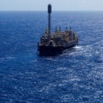 FPSO P-74 em operação no campo de Búzios, no pré-sal da Bacia de Santos (Foto Divulgação)