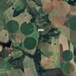 Imagem aérea de plantações vistas por satélite (Foto Google Maps)