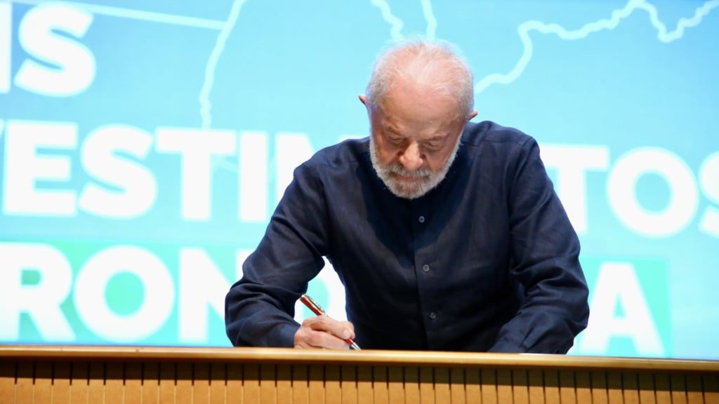 Lula durante cerimônia de Mais Investimentos em Rondônia, em 8 de agosto de 2025 (Foto Ricardo Botelho-MME) 2