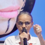 Marina Silva discursa durante a COP28 em Dubai, em 11 de dezembro de 2023 (Foto Fernando Donasci/MMA)
