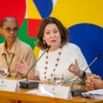 Marina Silva e Miriam Belchior durante coletiva sobre a nova Lei do Licenciamento Ambiental, no Palácio do Planalto, em 8 de agosto de 2025 (Foto Henrique Raynal/Casa Civil)