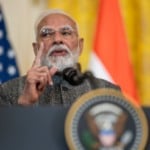 Donald Trump durante reunião bilateral com o primeiro-ministro da Índia, Narendra Modi, no Salão Oval da Casa Branca, em 13 de fevereiro de 2025 (Foto Oficial Casa Branca)