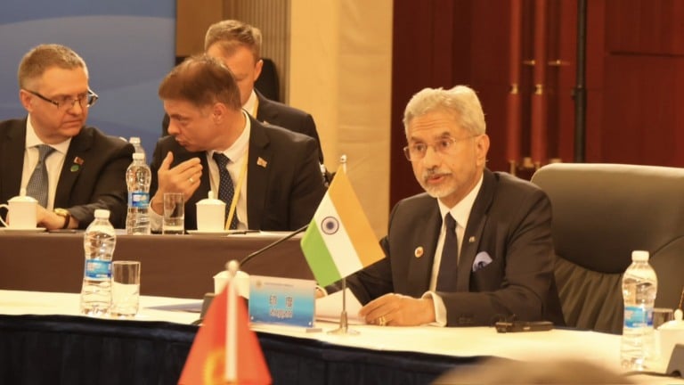 O ministro das Relações Exteriores da Índia, S. Jaishankar, participa da reunião do Conselho de Ministros das Relações Exteriores da Organização de Cooperação de Xangai (SCO, em inglês), em Tianjin, na China, em 22 de julho de 2025 (Foto MEA Índia)