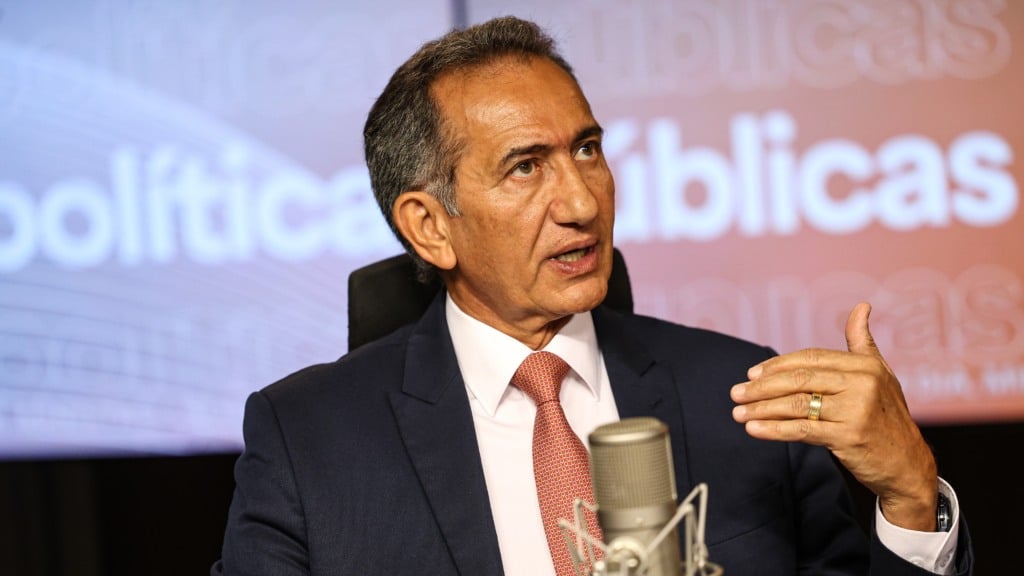 Ministro da Integração, Waldez Góes, dá entrevista ao programa "Bom Dia, Ministro", em 28 de agosto de 2025 (Foto Marcelo Camargo/Agência Brasil)