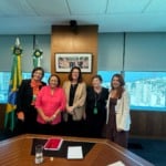 Governadora Fátima Bezerra se reuniu com a presidente da Petrobras, Magda Chambriard, e os diretores Sylvia dos Anjos (Exploração e Produção) e Angélica Laureano (Transição Energética e Sustentabilidade) 