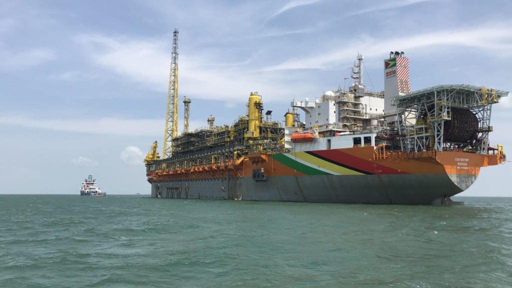 FPSO Liza Destiny na Guiana para produção no campo de Liza (Foto Divulgação Hess)