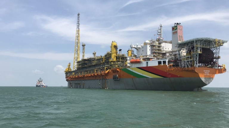 FPSO Liza Destiny na Guiana para produção no campo de Liza (Foto Divulgação Hess)