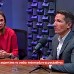Pablo Campana, da Pluspetrol, e Gabriela Aguilar, da Excelerate Energy, em entrevista ao videocast gas week