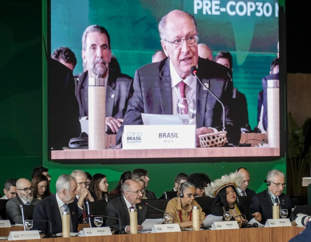 Vice-presidente da República e ministro, Geraldo Alckmin, participa da Pré-COP30 em Brasília (Foto: Rafa Neddermeyer/COP30 Brasil Amazônia/PR)