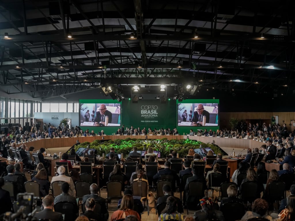 Cerimônia de abertura da Pré-COP em Brasília (Foto: Rafa Neddermeyer/COP30 Brasil Amazônia/PR)