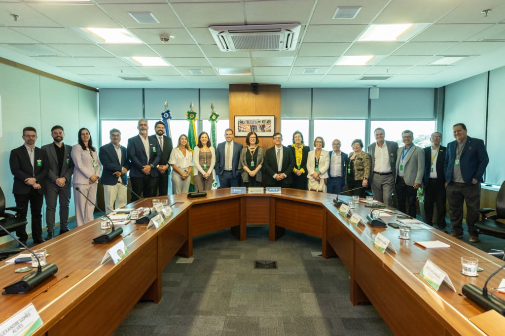 A diretoria executiva da Petrobras durante evento de assinatura dos contratos na sede da Petrobras (Foto: Sergio Bittencourt)