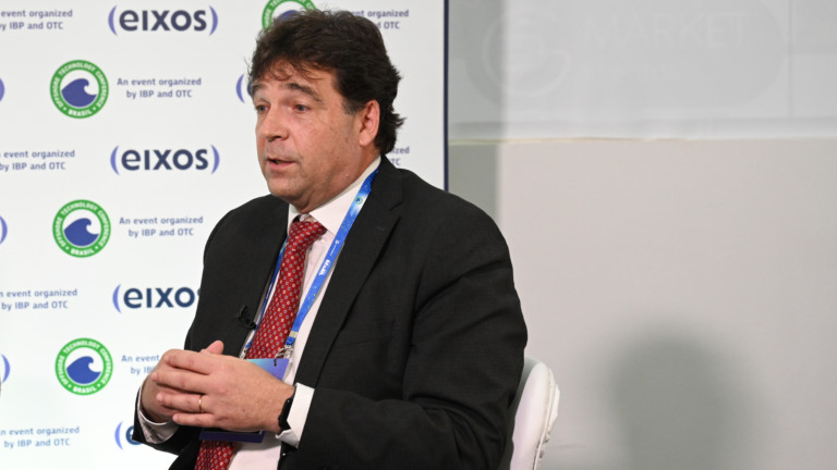 Presidente da PPSA, Luis Fernando Paroli, em entrevista exclusiva ao estúdio eixos na OTC Brasil 2025